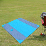 Maxbell Camping Blanket Waterproof Portable Picnic Mat for Sports Festival Courtyard Blue Gray