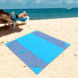 Maxbell Camping Blanket Waterproof Portable Picnic Mat for Sports Festival Courtyard Blue Gray