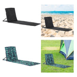 Maxbell Foldable Floor Beach Chair Outdoor Sunbathing Chaise Lounge for Park Camping black