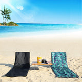 Maxbell Foldable Floor Beach Chair Outdoor Sunbathing Chaise Lounge for Park Camping black