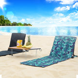 Maxbell Foldable Floor Beach Chair Outdoor Sunbathing Chaise Lounge for Park Camping black