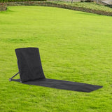 Maxbell Foldable Floor Beach Chair Outdoor Sunbathing Chaise Lounge for Park Camping black