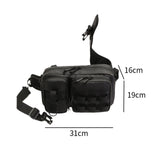Maxbell Fishing Tackle Bag Rod Holder Fishing Gears Storage Bag for Trekking Camping Black