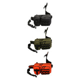 Maxbell Fishing Tackle Bag Rod Holder Fishing Gears Storage Bag for Trekking Camping Black