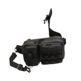 Maxbell Fishing Tackle Bag Rod Holder Fishing Gears Storage Bag for Trekking Camping Black