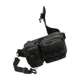 Maxbell Fishing Tackle Bag Rod Holder Fishing Gears Storage Bag for Trekking Camping Black