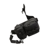 Maxbell Fishing Tackle Bag Rod Holder Fishing Gears Storage Bag for Trekking Camping Black