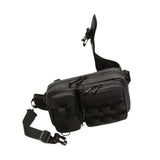 Maxbell Fishing Tackle Bag Rod Holder Fishing Gears Storage Bag for Trekking Camping Black