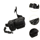 Maxbell Fishing Tackle Bag Rod Holder Fishing Gears Storage Bag for Trekking Camping Black