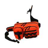 Maxbell Fishing Tackle Bag Rod Holder Fishing Gears Storage Bag for Trekking Camping Orange