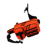 Maxbell Fishing Tackle Bag Rod Holder Fishing Gears Storage Bag for Trekking Camping Orange