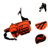 Maxbell Fishing Tackle Bag Rod Holder Fishing Gears Storage Bag for Trekking Camping Orange