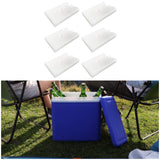 Maxbell 6Pcs Ice Cooling Blocks Travel Cool Box Freezer Packs for Family Home Fishing 14.5cmx9.5cmx2cm