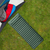 Maxbell Inflatable Bed Easy to Clean Inflatable Sleeping Pad for Tent Outdoor Travel Green and gray