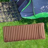 Maxbell Inflatable Bed Easy to Clean Inflatable Sleeping Pad for Tent Outdoor Travel Brown and gray