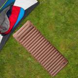 Maxbell Inflatable Bed Easy to Clean Inflatable Sleeping Pad for Tent Outdoor Travel Brown and gray