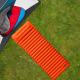 Maxbell Inflatable Bed Easy to Clean Inflatable Sleeping Pad for Tent Outdoor Travel Orange and gray