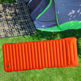 Maxbell Inflatable Bed Easy to Clean Inflatable Sleeping Pad for Tent Outdoor Travel Orange and gray