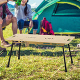 Maxbell Folding Table Ultralight Desk Compact Camping Table for Yard Barbecue Hiking Khaki