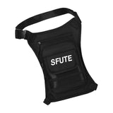 Maxbell Thigh Drop Leg Bag Fashion and Stylish Detachable Leg Straps Purse Hip Pouch Black