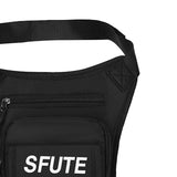 Maxbell Thigh Drop Leg Bag Fashion and Stylish Detachable Leg Straps Purse Hip Pouch Black