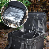Maxbell Camping Storage Bag Waterproof Traveling Carrier Bag Picnic Cookware Utensil Black and Soft