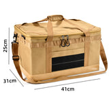 Maxbell Camping Storage Bag Waterproof Traveling Carrier Bag Picnic Cookware Utensil Khaki and Hard