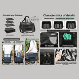 Maxbell Outdoor Camping Storage Bag Waterproof Hiking Multifunctional Moving Handbag Black and Soft