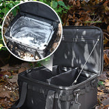 Maxbell Outdoor Camping Storage Bag Waterproof Hiking Multifunctional Moving Handbag Black and Soft