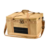 Maxbell Outdoor Camping Storage Bag Picnic Outdoor Sports Hiking Tableware Organizer Khaki and Hard