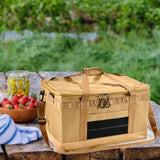 Maxbell Outdoor Camping Storage Bag Picnic Outdoor Sports Hiking Tableware Organizer Khaki and Hard