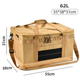 Maxbell Outdoor Camping Storage Bag Picnic Outdoor Sports Hiking Tableware Organizer Khaki and Hard