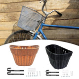 Maxbell Bicycle Basket Pannier Front Bike Basket for Picnic Grocery Shopping Camping brown