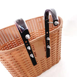 Maxbell Bicycle Basket Pannier Front Bike Basket for Picnic Grocery Shopping Camping brown