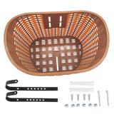 Maxbell Bicycle Basket Pannier Front Bike Basket for Picnic Grocery Shopping Camping brown