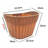 Maxbell Bicycle Basket Pannier Front Bike Basket for Picnic Grocery Shopping Camping brown