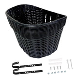 Maxbell Bicycle Basket Pannier Front Bike Basket for Picnic Grocery Shopping Camping black