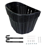Maxbell Bicycle Basket Pannier Front Bike Basket for Picnic Grocery Shopping Camping black