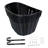 Maxbell Bicycle Basket Pannier Front Bike Basket for Picnic Grocery Shopping Camping black