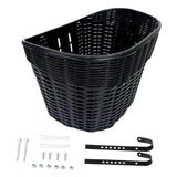 Maxbell Bicycle Basket Pannier Front Bike Basket for Picnic Grocery Shopping Camping black