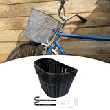 Maxbell Bicycle Basket Pannier Front Bike Basket for Picnic Grocery Shopping Camping black