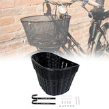 Maxbell Bicycle Basket Pannier Front Bike Basket for Picnic Grocery Shopping Camping black