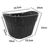 Maxbell Bicycle Basket Pannier Front Bike Basket for Picnic Grocery Shopping Camping black