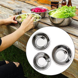 Maxbell 3Pcs Stainless Steel Mixing Bowls Outdoor Tableware for Kitchen Refrigerator