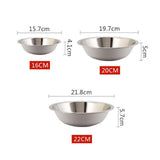 Maxbell 3Pcs Stainless Steel Mixing Bowls Outdoor Tableware for Kitchen Refrigerator