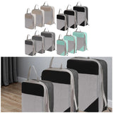 Maxbell 3Pcs Compression Packing Cubes Compression Storage Bags for Vacation Outdoor Beige