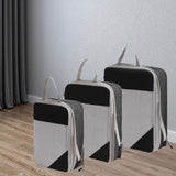 Maxbell 3Pcs Compression Packing Cubes Compression Storage Bags for Vacation Outdoor Black