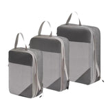 Maxbell Maxbell 3Pcs Compression Packing Cubes Compression Storage Bags for Vacation Outdoor Gray