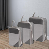 Maxbell Maxbell 3Pcs Compression Packing Cubes Compression Storage Bags for Vacation Outdoor Gray