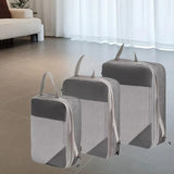 Maxbell Maxbell 3Pcs Compression Packing Cubes Compression Storage Bags for Vacation Outdoor Gray